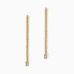 Histoire d'Or Boucles D'oreilles Pendantes Chain Or Jaune Topaze or jaune topaze azur