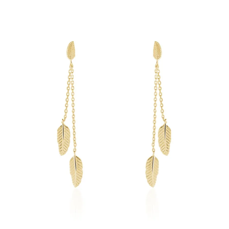 Outlet Histoire d'Or Boucles D'oreilles Pendantes Plaqué Or Jaune Libby