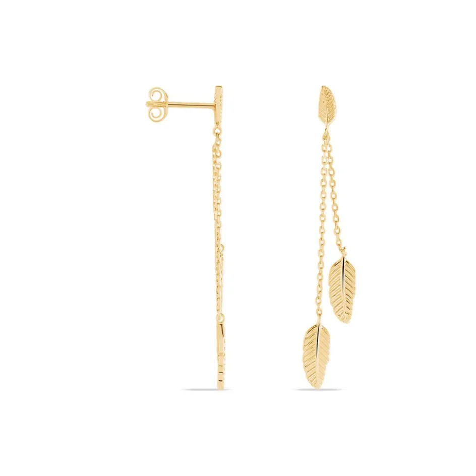 Outlet Histoire d'Or Boucles D'oreilles Pendantes Plaqué Or Jaune Libby