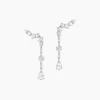 Clearance Histoire d'Or Boucles D'oreilles Pendantes Lir Argent Blanc Oxyde De Zirconium