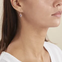 Best Histoire d'Or Boucles D'oreilles Pendantes Rosaline Or Jaune Amethyste Et Oxyde or jaune amethyste violette