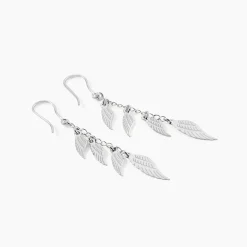 New Histoire d'Or Boucles D'oreilles Pendantes Alli Argent Blanc