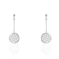 Online Histoire d'Or Boucles D'oreilles Pendantes Setti Argent Blanc