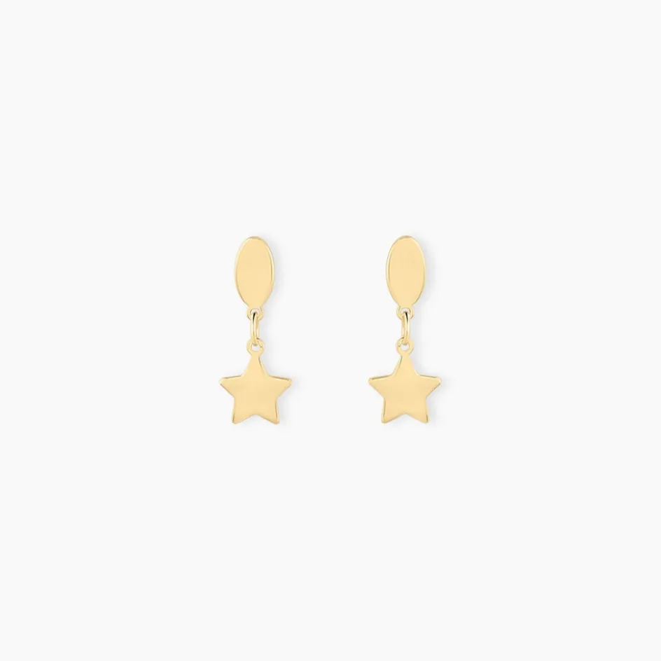 Sale Histoire d'Or Boucles D'oreilles Pendantes Alphonsine Etoile Or Jaune