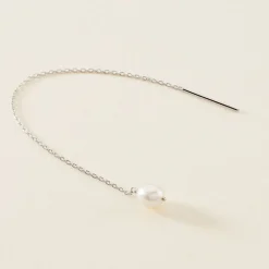 Online Histoire d'Or Boucles D'oreilles Pendantes Garance Argent Blanc Perle De Culture