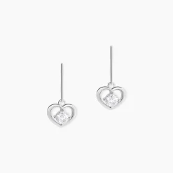 Online Histoire d'Or Boucles D'oreilles Pendantes Nalan Argent Blanc Oxyde De Zirconium