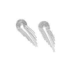 New Histoire d'Or Boucles D'oreilles Pendantes Jakarta Argent Blanc