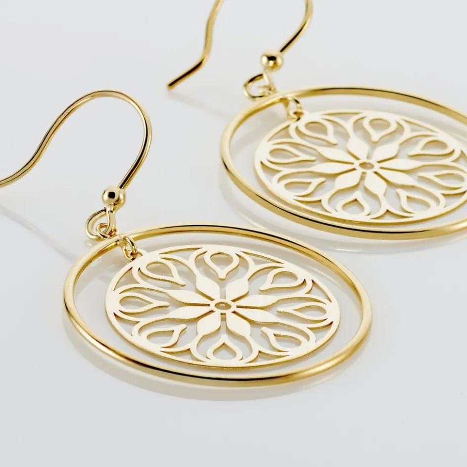 Clearance Histoire d'Or Boucles D'oreilles Pendantes Rosamund Or Jaune