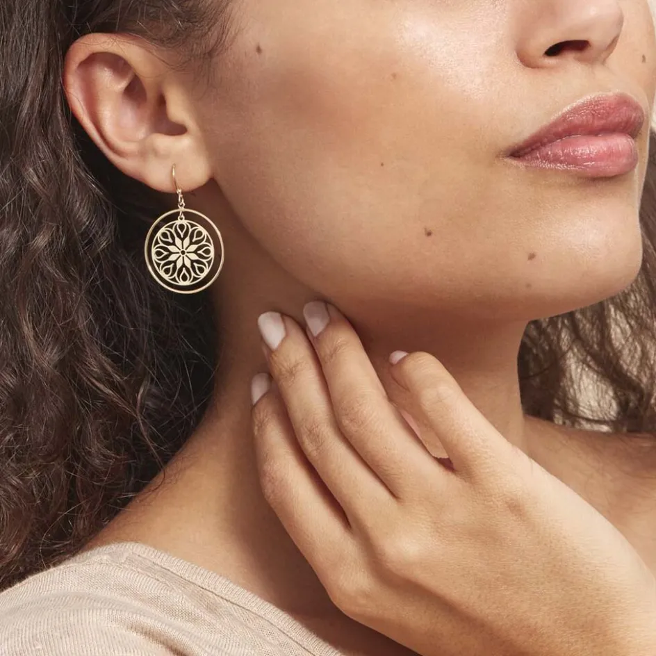 Clearance Histoire d'Or Boucles D'oreilles Pendantes Rosamund Or Jaune