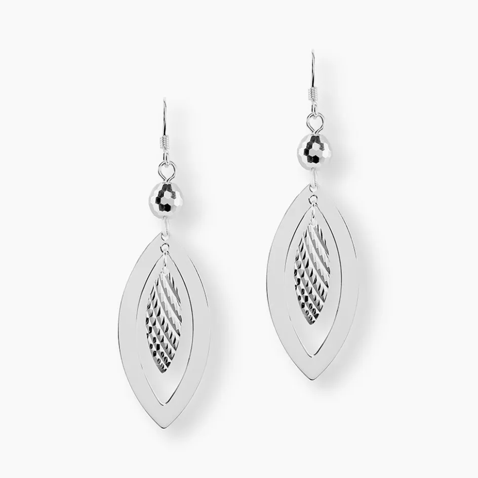 Outlet Histoire d'Or Boucles D'oreilles Pendantes Lucinda Argent Blanc