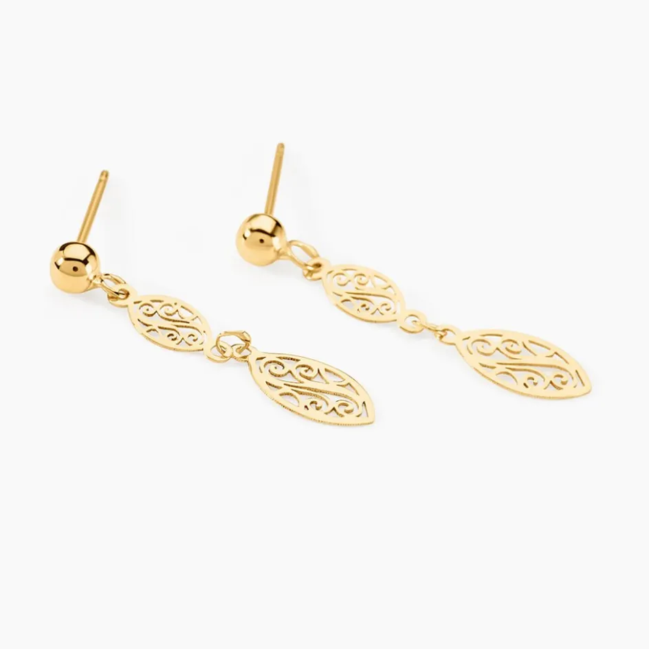 Hot Histoire d'Or Boucles D'oreilles Pendantes Artemisia Or Jaune