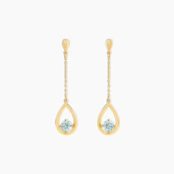 Best Histoire d'Or Boucles D'oreilles Pendantes Or Jaune Ossian Topaze