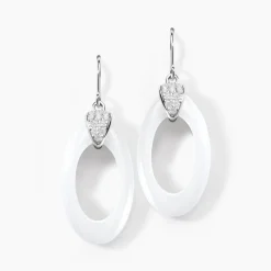 Hot Histoire d'Or Boucles D'oreilles Pendantes Peer Argent Blanc Oxyde De Zirconium