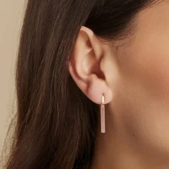 Outlet Histoire d'Or Boucles D'oreilles Pendantes Halcyone Or Jaune Calcédoine or jaune calcédoine p&ecirc;che