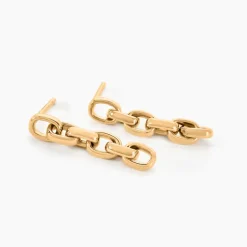 New Histoire d'Or Boucles D'oreilles Pendantes Lilla Plaqué Or Jaune