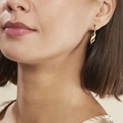 Sale Histoire d'Or Boucles D'oreilles Pendantes Ishaae Plaqué Or Jaune Oxyde De Zirconium