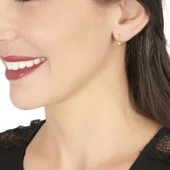 Best Histoire d'Or Boucles D'oreilles Pendantes France-marie Coeur Or Jaune