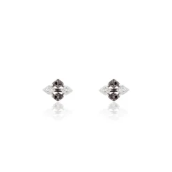 Online Histoire d'Or Boucles D'oreilles Pendantes Enid Or Blanc Diamant