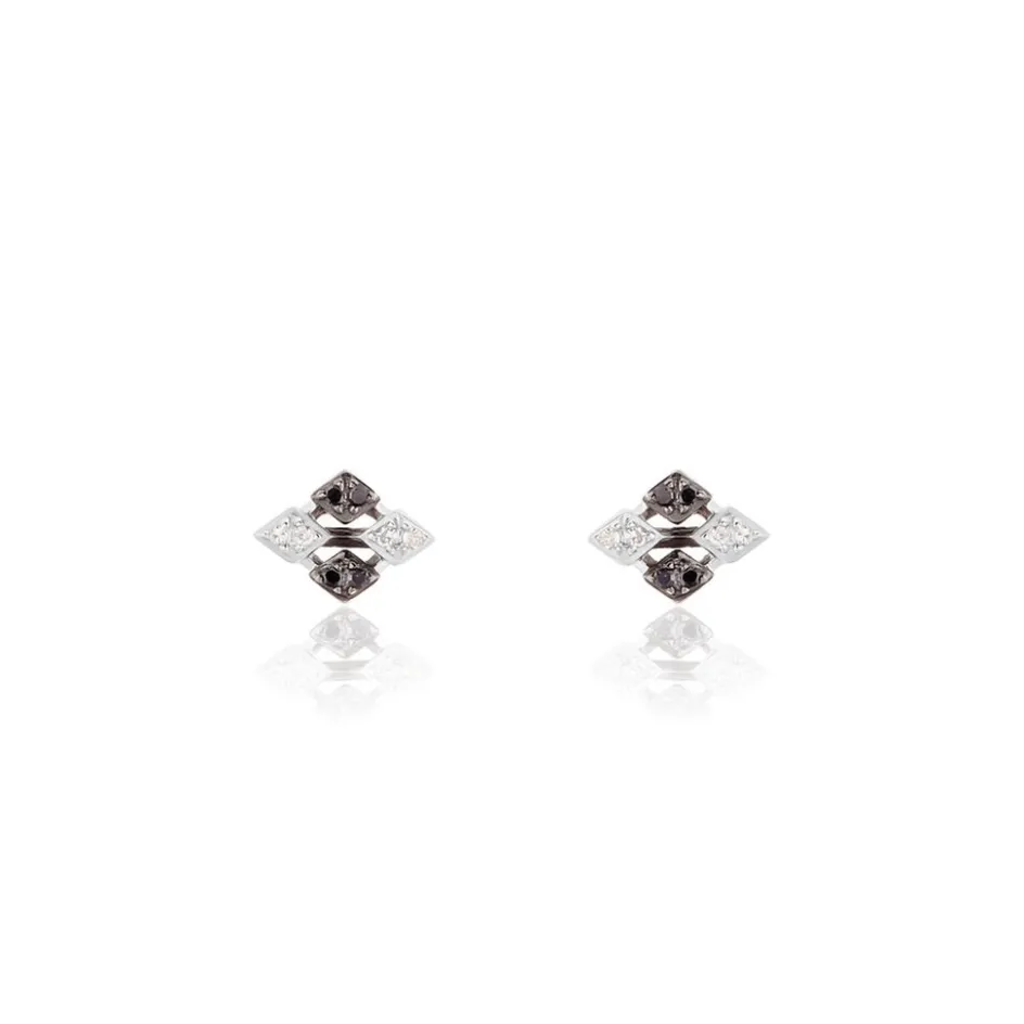 Online Histoire d'Or Boucles D'oreilles Pendantes Enid Or Blanc Diamant