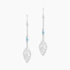 Clearance Histoire d'Or Boucles D'oreilles Pendantes Grethel Argent Blanc Turquoise