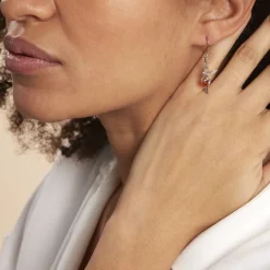 Sale Histoire d'Or Boucles D'oreilles Pendantes Argent Blanc Abellia Ambre