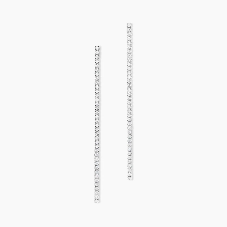 Best Histoire d'Or Boucles D'oreilles Pendantes Lou-anne De Zirconium argent blanc oxyde