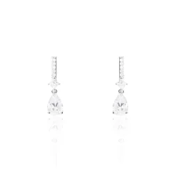 Outlet Histoire d'Or Boucles D'oreilles Pendantes Eowyn Argent Blanc Oxyde De Zirconium
