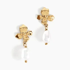 Clearance Histoire d'Or Boucles D'oreilles Pendantes Audley Or Jaune Perle De Culture