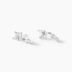 Best Histoire d'Or Boucles D'Oreilles Pendantes Glow Up Argent Blanc Oxyde De Zirconium