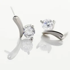 Clearance Histoire d'Or Boucles D'oreilles Pendantes April Argent Blanc Oxyde De Zirconium