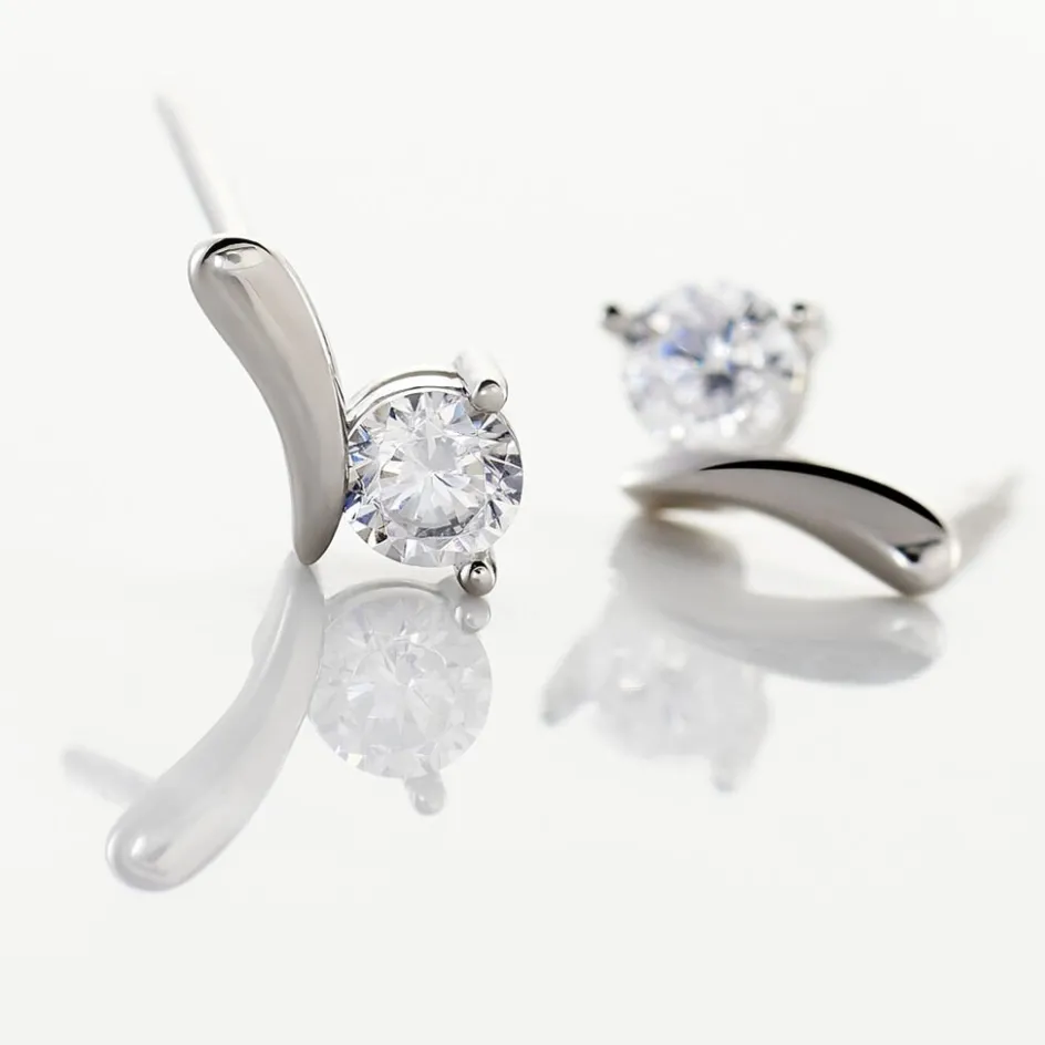 Clearance Histoire d'Or Boucles D'oreilles Pendantes April Argent Blanc Oxyde De Zirconium