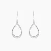 New Histoire d'Or Boucles D'oreilles Pendantes Nicole Argent Blanc Oxyde De Zirconium