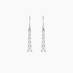 Hot Histoire d'Or Boucles D'oreilles Pendantes Argent Blanc Henriet Oxyde De Zirconium
