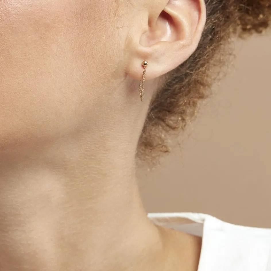 Best Histoire d'Or Boucles D'oreilles Pendantes Duha Plaqué Or Jaune