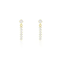 New Histoire d'Or Boucles D'oreilles Pendantes Barakat Or Jaune Oxyde De Zirconium