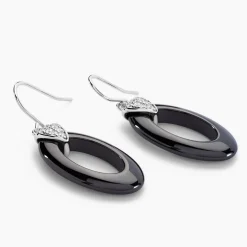 Online Histoire d'Or Boucles D'oreilles Pendantes Peer Argent Blanc Oxyde De Zirconium