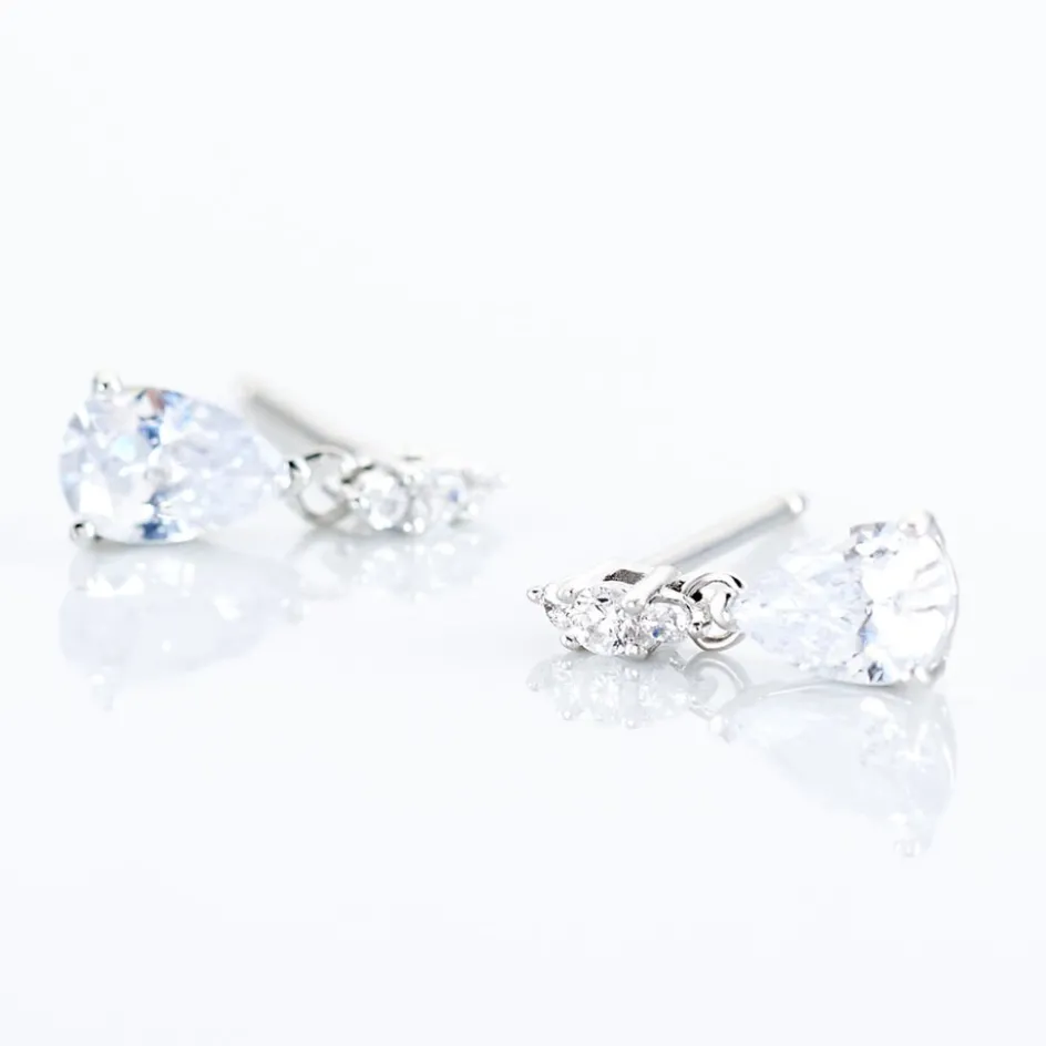 Clearance Histoire d'Or Boucles D'oreilles Pendantes Marie-helena Argent Oxyde De Zirconium