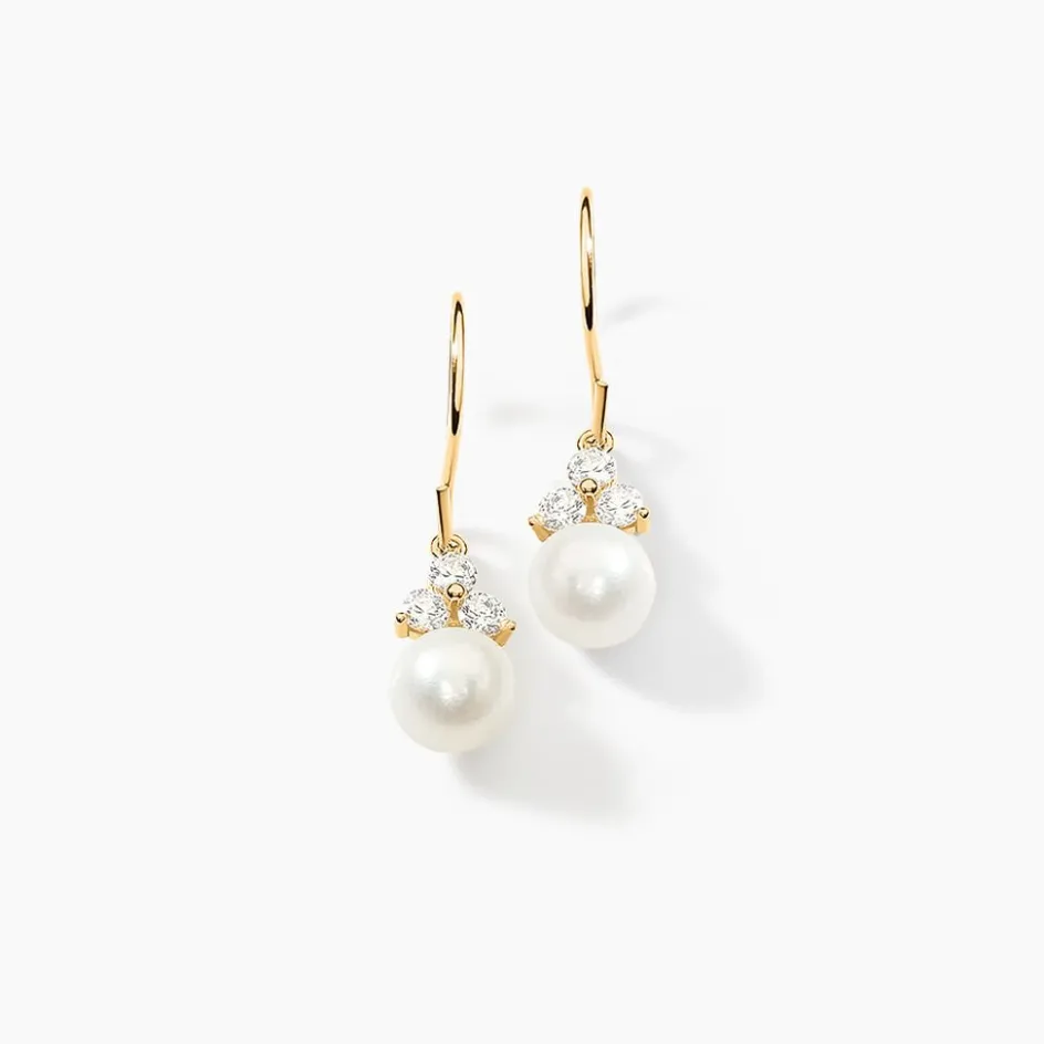 Histoire d'Or Boucles D'oreilles Pendantes Taissia Or Jaune Perle De Culture* Boucles D'Oreilles|Boucles D'Oreilles Pendantes