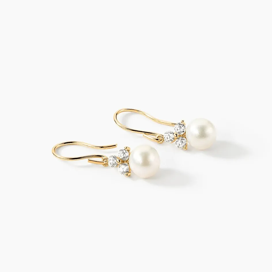 Histoire d'Or Boucles D'oreilles Pendantes Taissia Or Jaune Perle De Culture* Boucles D'Oreilles|Boucles D'Oreilles Pendantes