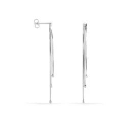 Hot Histoire d'Or Boucles D'oreilles Pendantes Giorgia Argent Blanc