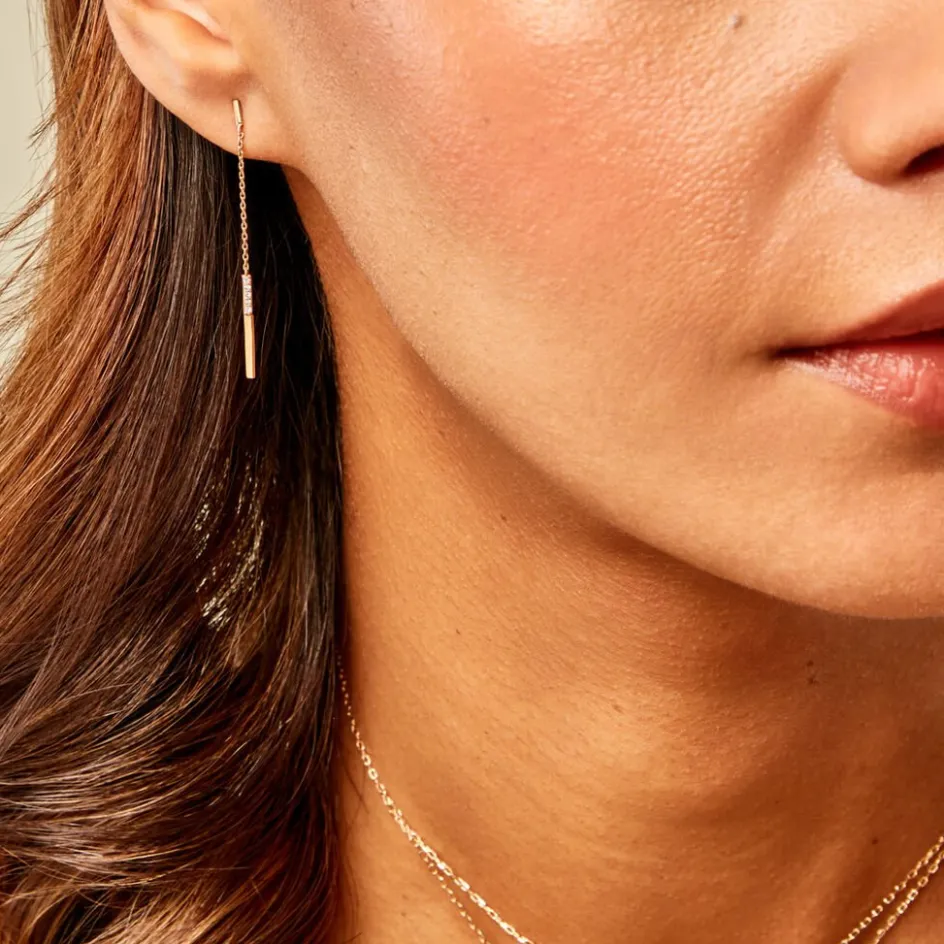 Sale Histoire d'Or Boucles D'Oreilles Pendantes Ainhoaa Or Jaune Diamant