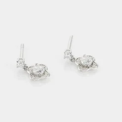 Sale Histoire d'Or Boucles D'oreilles Pendantes Edyta Argent Blanc Oxyde De Zirconium
