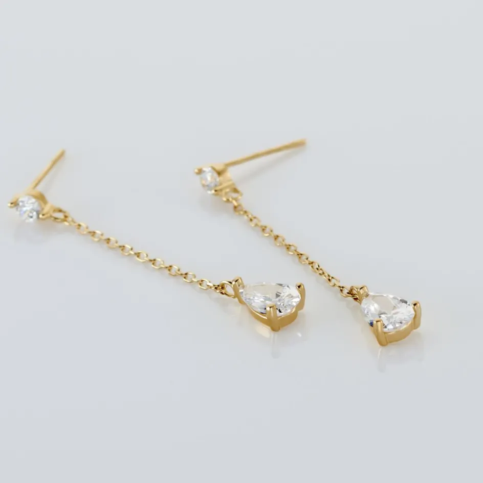Histoire d'Or Boucles D'oreilles Pendantes Regane De Zirconium* Boucles D'Oreilles|Boucles D'Oreilles Pendantes