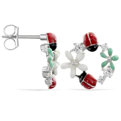 Outlet Histoire d'Or Boucles D'oreilles Pendantes Eliniane Argent Blanc Oxyde De Zirconium