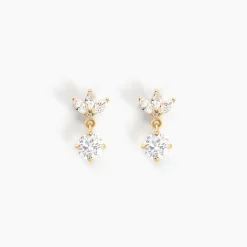 Sale Histoire d'Or Boucles D'oreilles Pendantes Lavra Or Jaune Oxyde De Zirconium