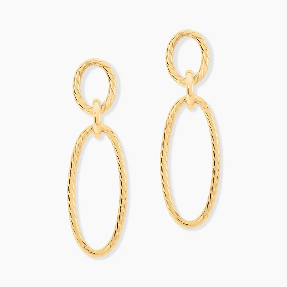 Sale Histoire d'Or Boucles D'Oreilles Pendantes Franklyn Or Jaune