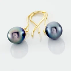 New Histoire d'Or Boucles D'oreilles Pendantes Severiane Or Jaune Perle De Culture