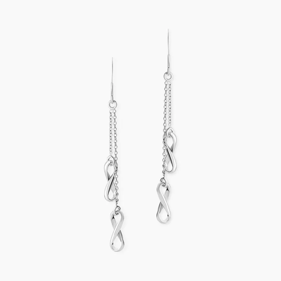 Sale Histoire d'Or Boucles D'oreilles Pendantes Noelle Argent Blanc