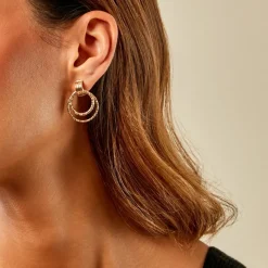 Hot Histoire d'Or Boucles D'Oreilles Pendantes Boudicca Or Jaune