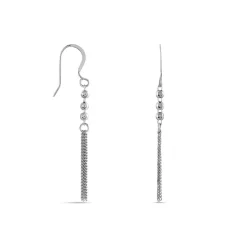 Sale Histoire d'Or Boucles D'oreilles Pendantes Melodie Argent Blanc